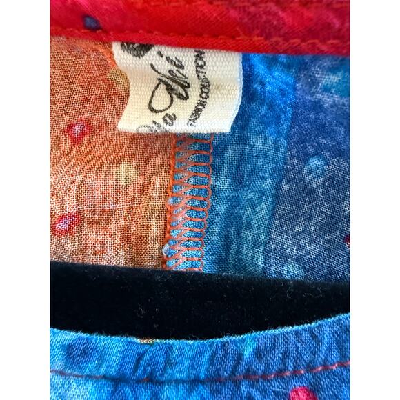 Ya Wei Cotton Colorful House Dress, Swim Cover Up, Hippie, Boho - Picture 3 of 4